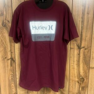 Hurley Men's Burgundy T-Shirt (Medium)